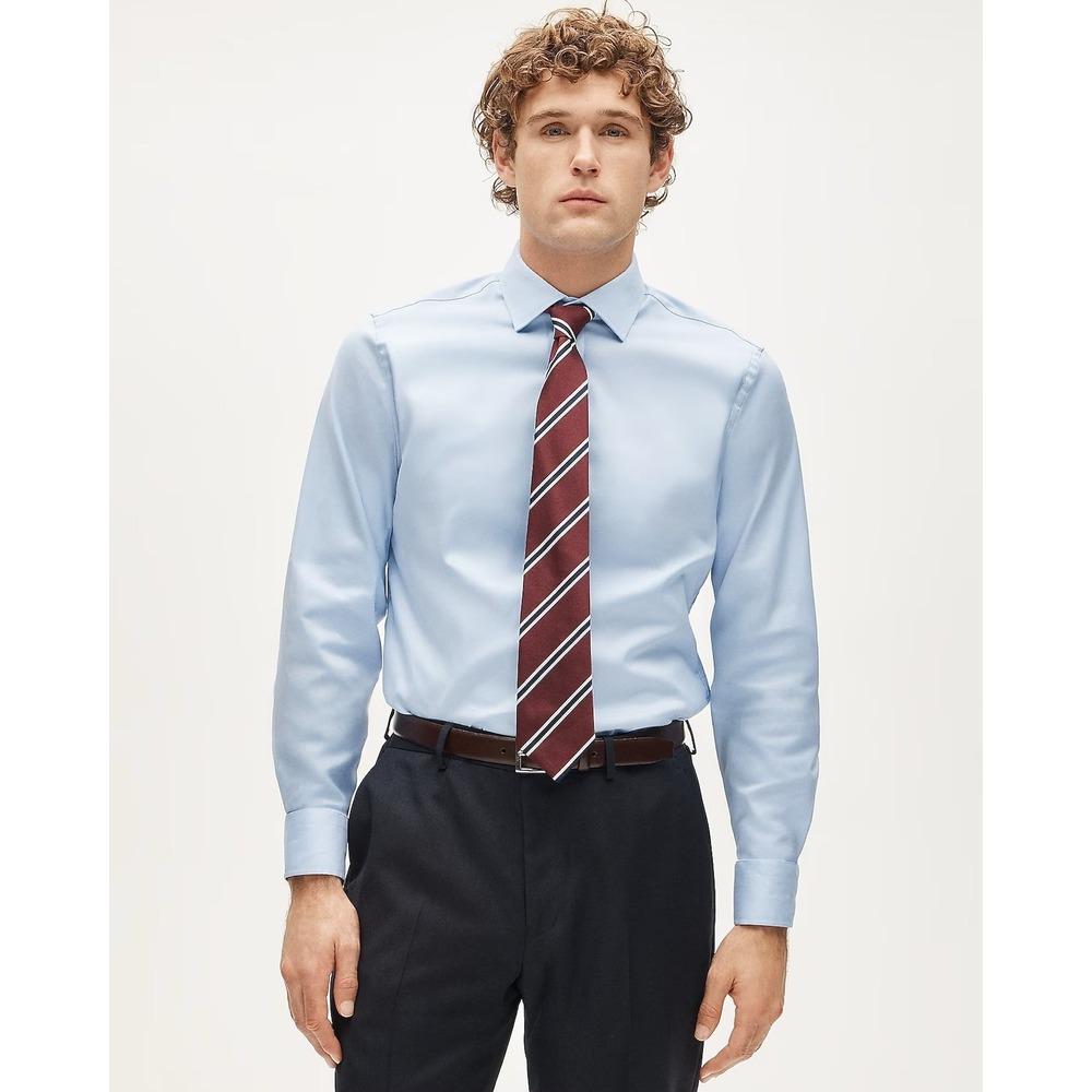 J. CREW Slim Bowery performance stretch dress shirt spread collar SZ M $98 CA351